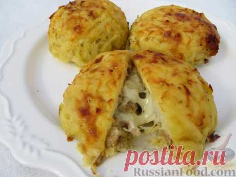 Запечённое мясо в картофельной шубке😋