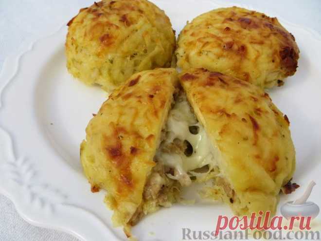 Запечённое мясо в картофельной шубке😋