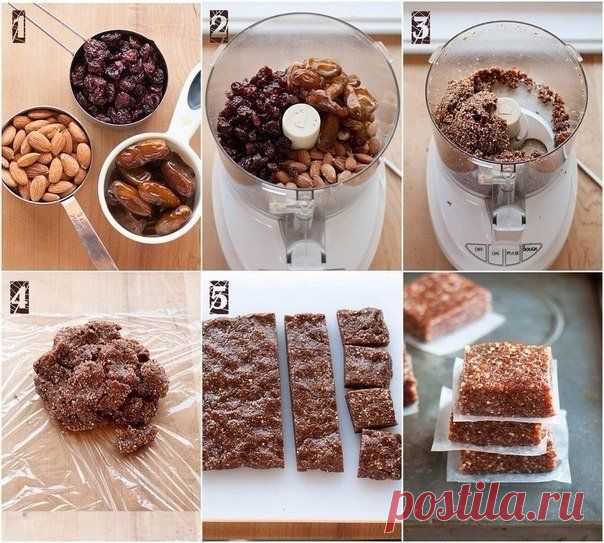 Готовим вкусные и полезные энергетические батончики всего из 3-х ингредиентов