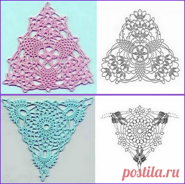 Большая подборка красивых мотивов крючком — DIYIdeas