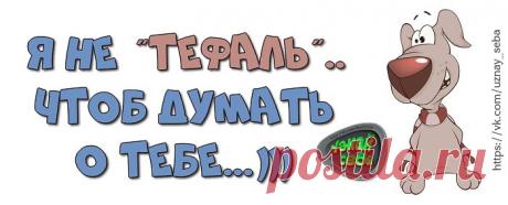 Я не &quot;Тефаль&quot;..
Чтоб думать о тебе...ツ

#uznay_seba
