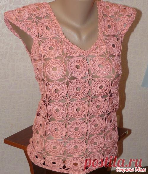 Летняя майка крючком