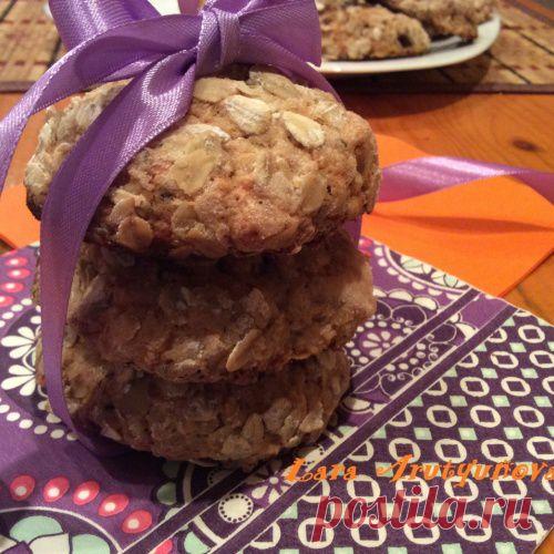 Банановое печенье с шоколадом, орехами, овсяными хлопьями  .