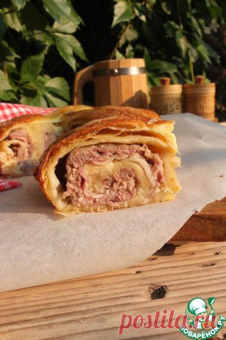Мясной рулет в тесте - кулинарный рецепт