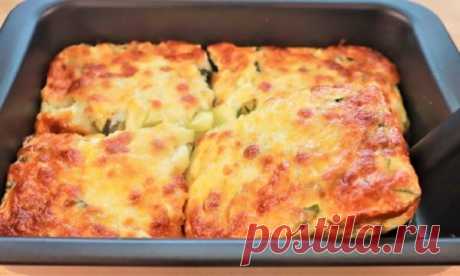Нежнейший кабачковый пирог без муки