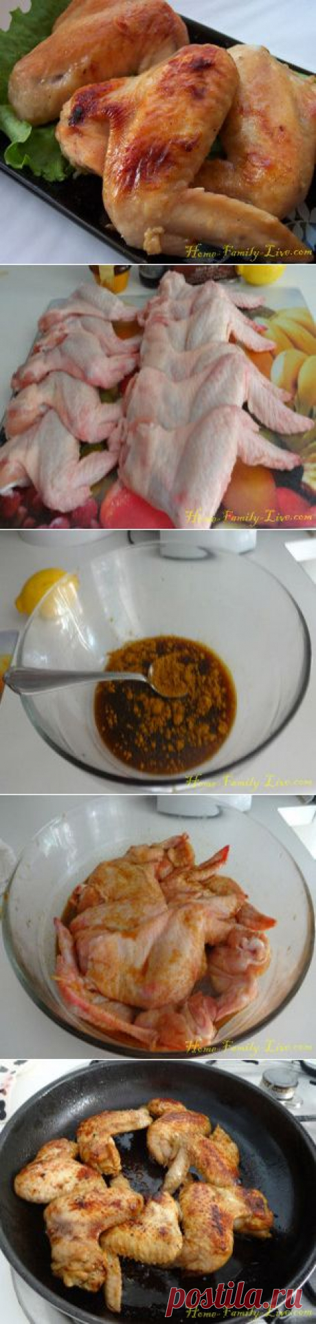 Крылышки в медовом маринаде - Кулинарные рецепты