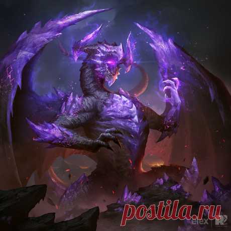 ArtStation - Dragon Illustration x 2, Red Pencil Art