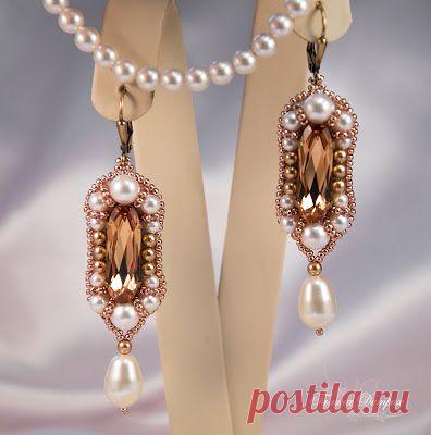 Мастер-класс по вышивке бисером: серьги "Версаль" - Ярмарка Мастеров - ручная работа, handmade