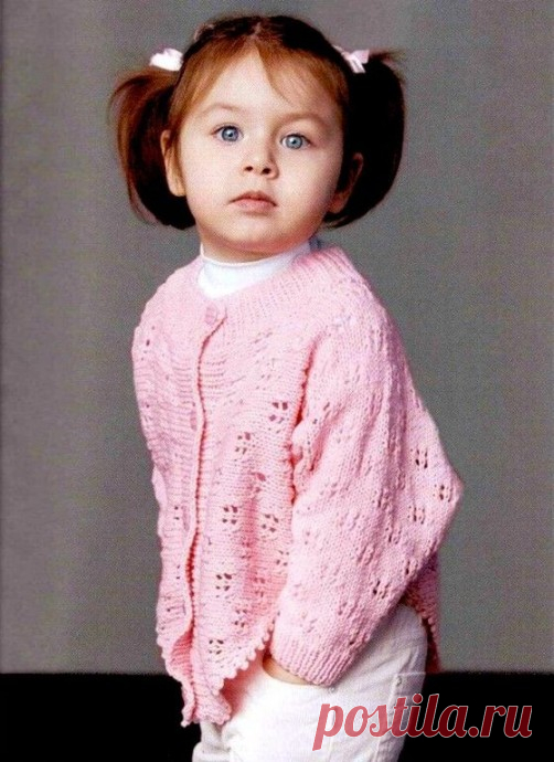 Ажурный жакет для девочки