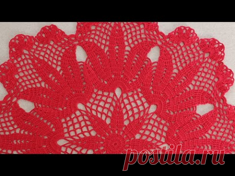 Салфетка крючком. Красивая салфетка Первая часть.Крючок. Крючок для начинающих.