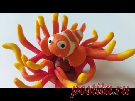 Лепим Рыбку-Клоуна из пластилина или полимерной глины.