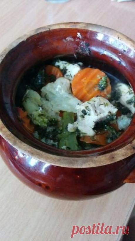 Кулинарный рецепт Куриное филе в горшочке с овощами с фото