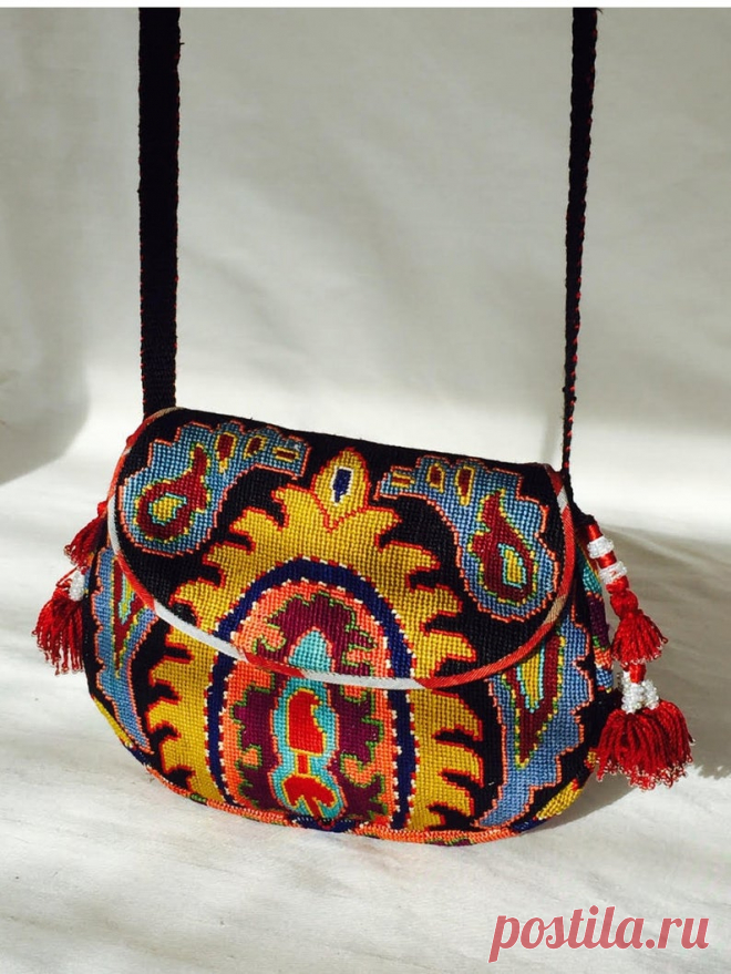 Embroidered Crossbody Purse Handbag Small Tribal Silk Petit | Etsy