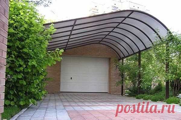 Монтаж навеса из поликарбоната: