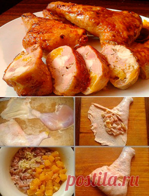 Фаршированные куриные окорочка