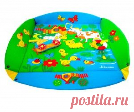 Развивающий коврик Мякиши с бортиками Лужайка