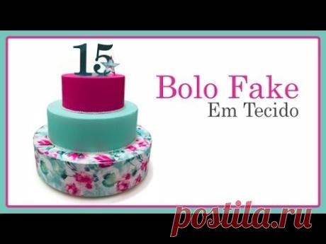 Como Fazer Bolo Falso em Tecido - YouTube