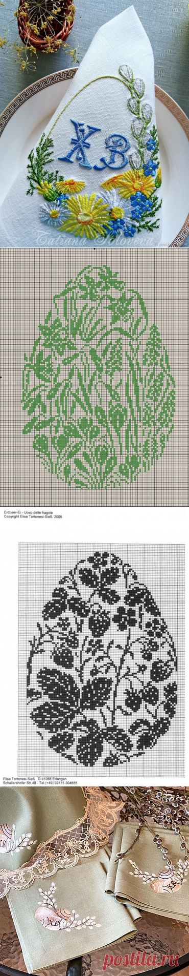 Пасхальная вышивка: праздничные идеи и схемы