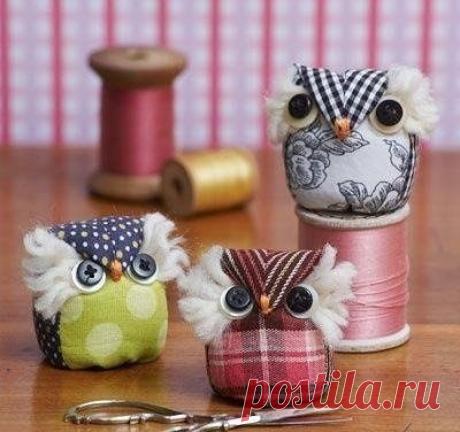 Выкройка игрушек-совушек