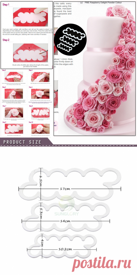 Aliexpress.com: Comprar 3 unids DIY flor fondant cake decoración Herramientas material plástico en relieve Cupcake decoración flor cookie Cutter pastelería de pastry cutter fiable proveedores en NPC STORE