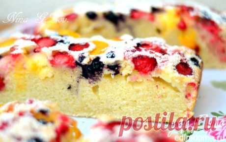 Пирог с фруктами и ягодами (Рie with fruit and berries) | Кулинарные рецепты от «Едим дома!»