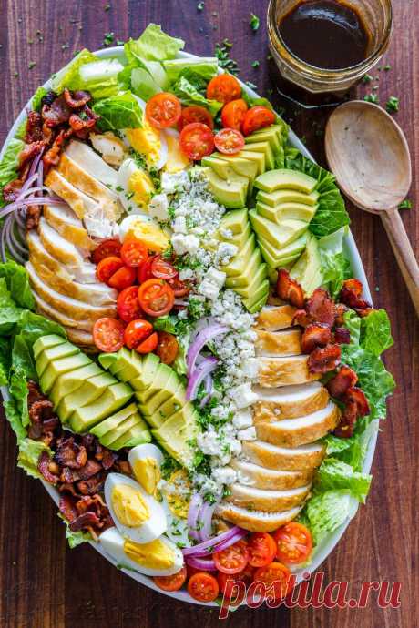 Cobb Salad with the Best Dressing (VIDEO) - NatashasKitchen.com