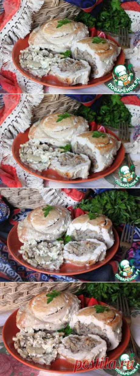 Кармашки из куриной грудки с гречкой и грибами в мультиварке - кулинарный рецепт