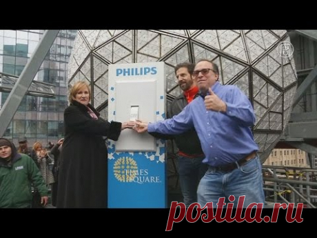 Новогодний шар проверили в действии в Нью-Йорке (новости)