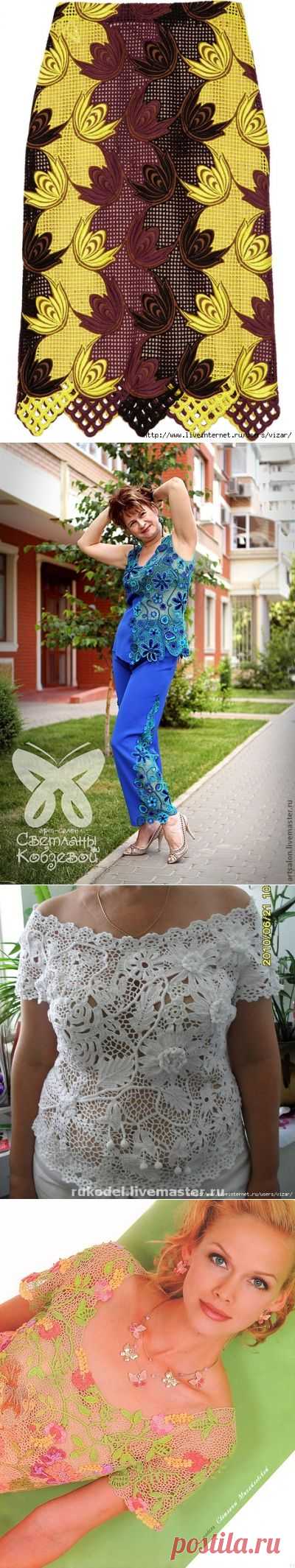 Модели ирландским кружевом. Подборка 46