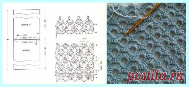 Узор крючком.