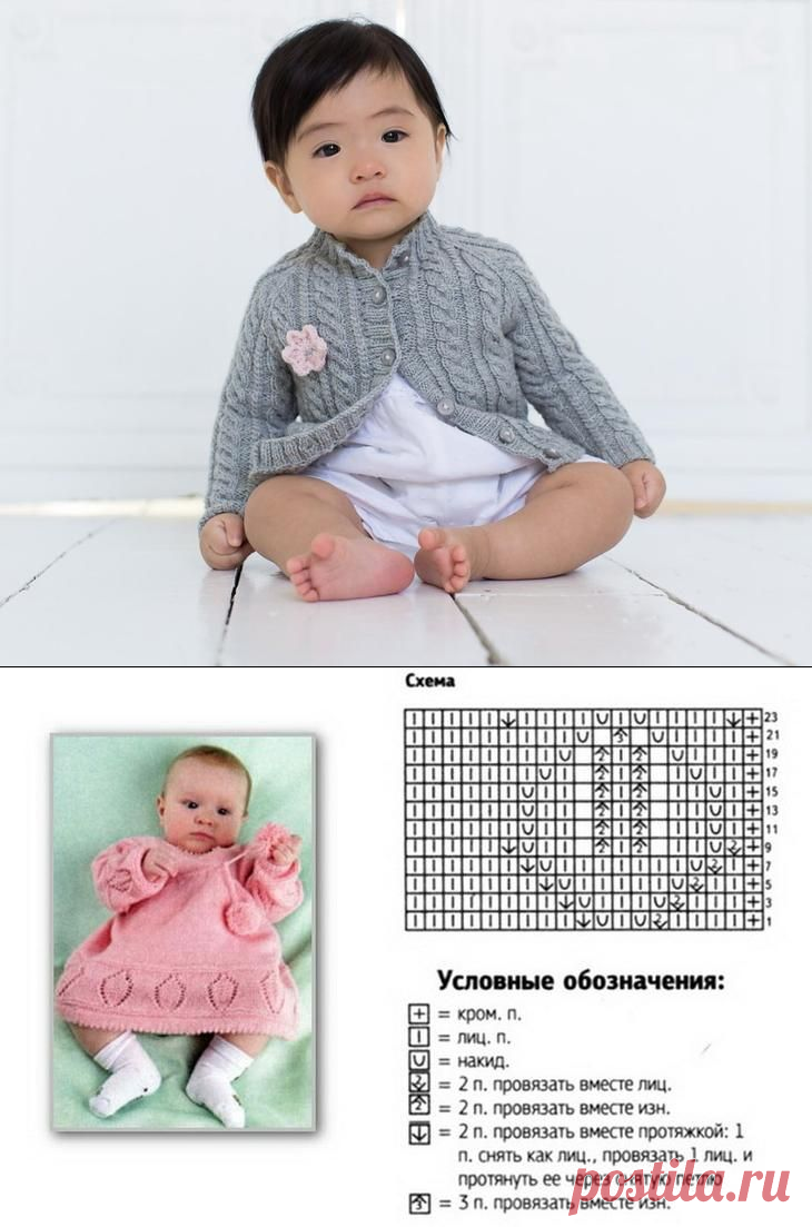 Вязание вещей для девочки 1-2 года спицами: простые и красивые модели
