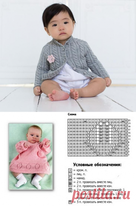 Вязание вещей для девочки 1-2 года спицами: простые и красивые модели