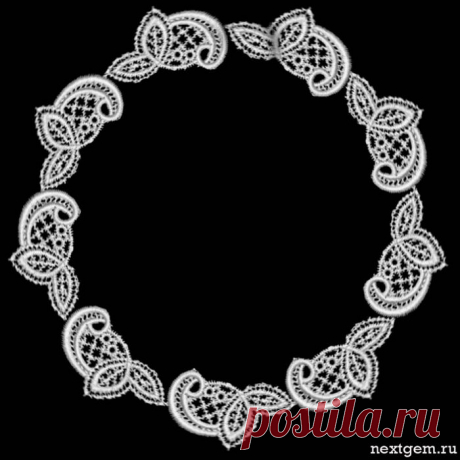 Для росписи - кружевные круглые рамочки