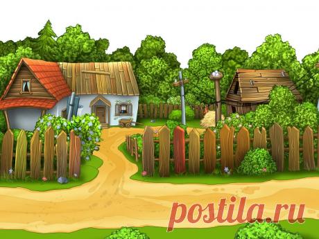 ОПТИМИСТ // Деревня: Бревенчатые дома, высокие холмы, обилие зелени кругом, дикие и домашние птицы, собаки, коровы, лошади. Там мало машин, можно ходить босиком по траве и целый день купаться в речке ... включите звук