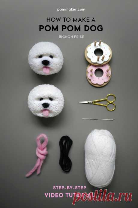 How to Make a Pom Pom Dog (Bichon Frise) - Pom Maker Blog