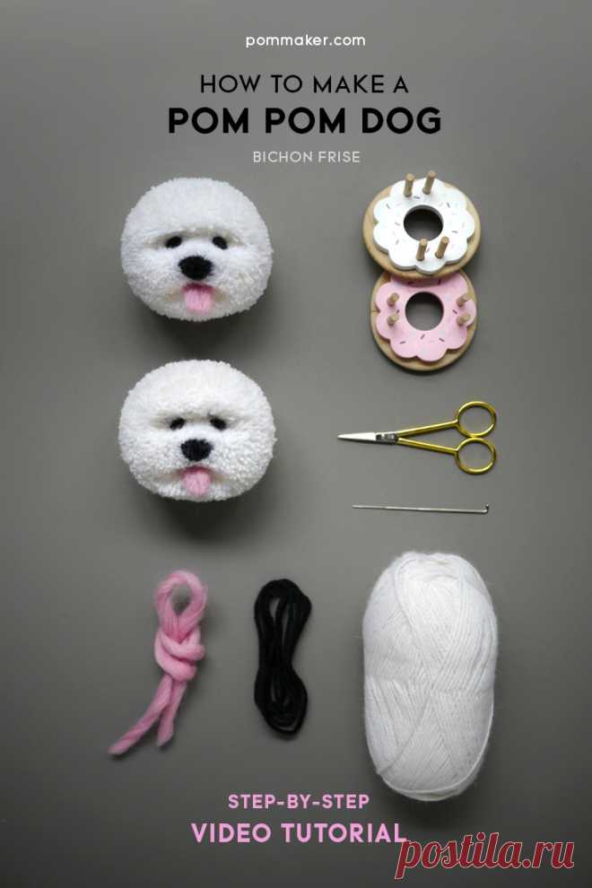 How to Make a Pom Pom Dog (Bichon Frise) - Pom Maker Blog