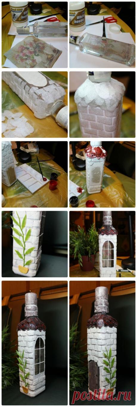 Декорируем бутылку для праздника / Я - суперпупер