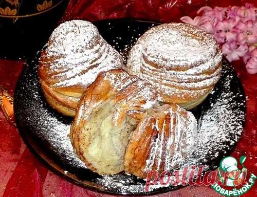 Краффины с корицей - кулинарный рецепт
( из готового слоёного теста)
Тесто слоеное дрожжевое (готовое) — 500 г
Масло сливочное (для смазывания) — по вкусу
Корица — 5 ч. л.
Сахарная пудра (5 ч. л на тесто и 3 ч. л для посыпки) — 8 ч. л.

Источник: http://www.povarenok.ru/recipes/show/135427/