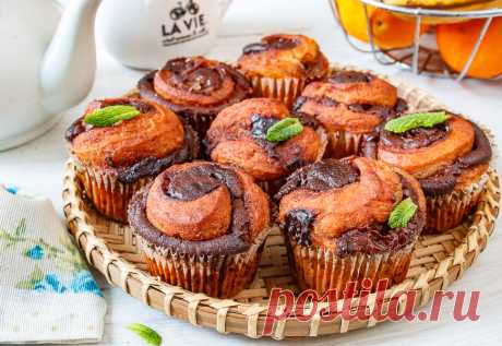 Банановые маффины с нутеллой на Вкусном Блоге.