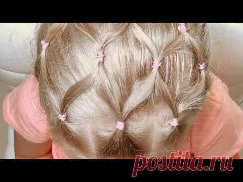 Прическа в школу и просто на каждый день / Паутинка / МОДНАЯ ПРИЧЕСКА ДЛЯ ДЕВОЧКИ