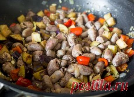 Рецепт пилава из перловки с куриными сердечками на Вкусном Блоге
