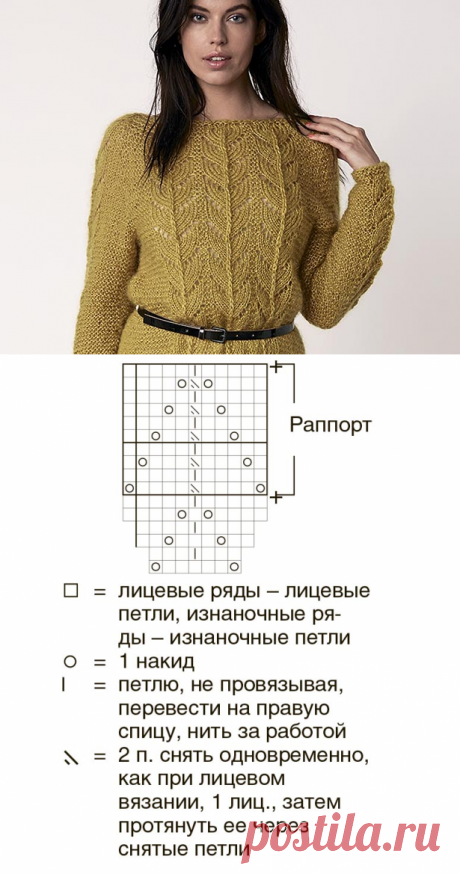 Платье с асимметричным вырезом-капелькой - схема вязания спицами. Вяжем Платья на Verena.ru