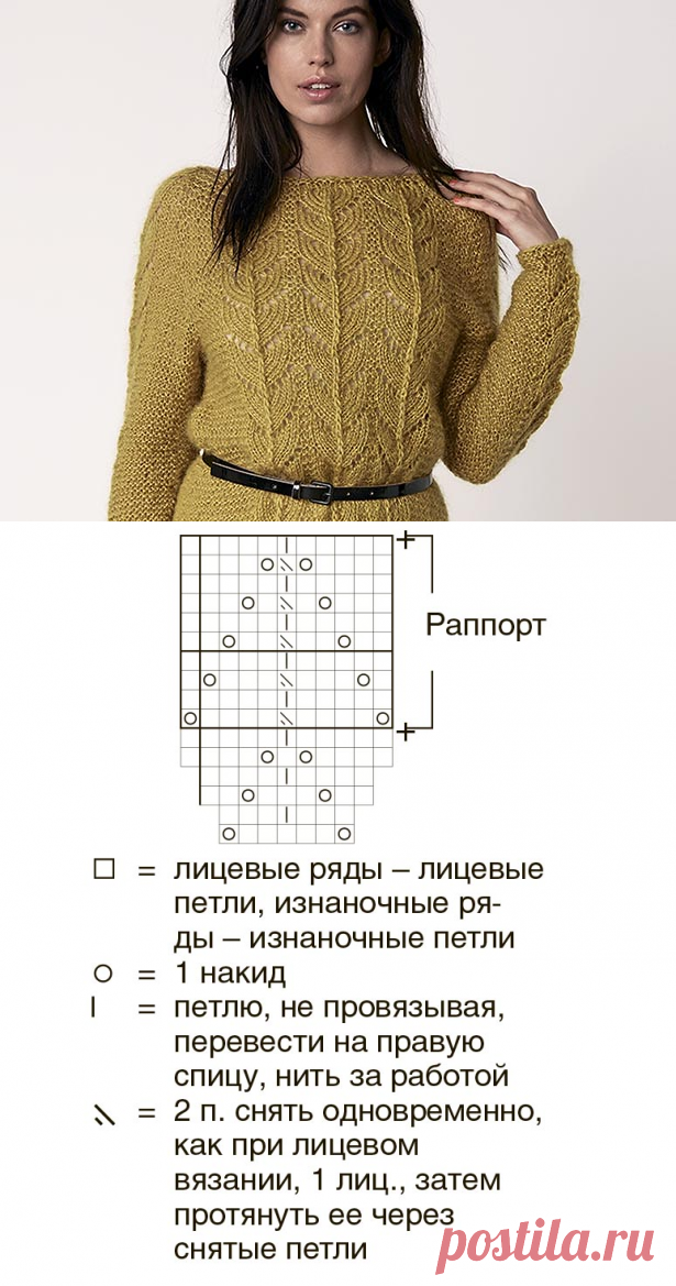 Платье с асимметричным вырезом-капелькой - схема вязания спицами. Вяжем Платья на Verena.ru