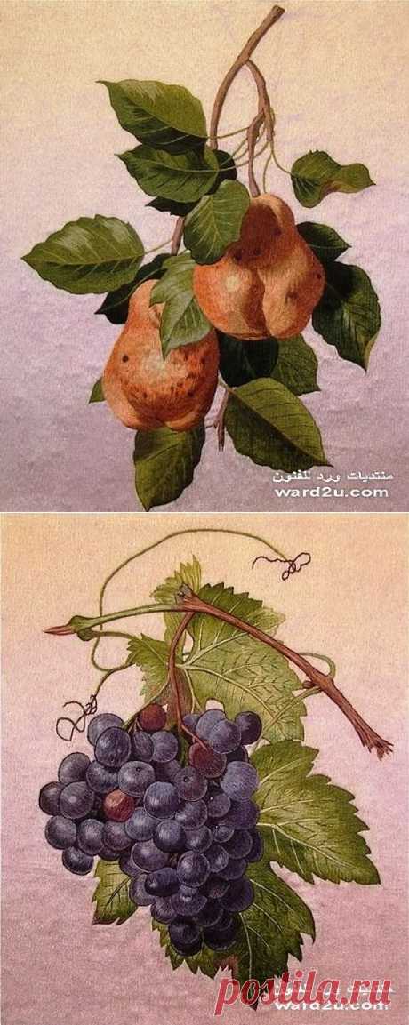 Вышитые картины гладью.