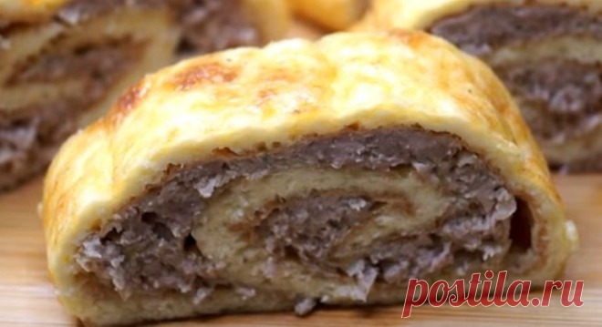 Мясной рулет в сырном тесте: нереальная вкуснятина из фарша | Девчата | Яндекс Дзен