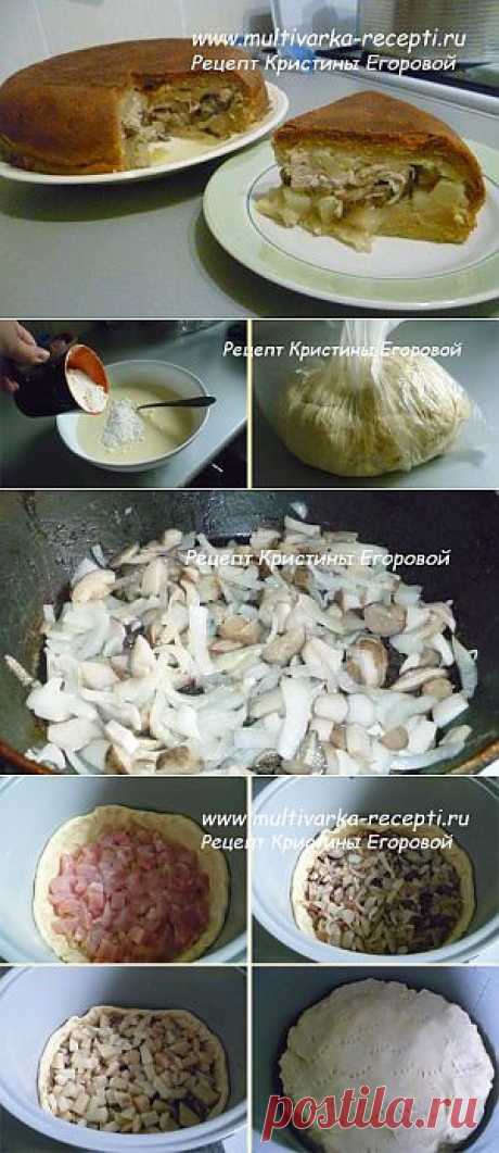 Курник на кефире в мультиварке |