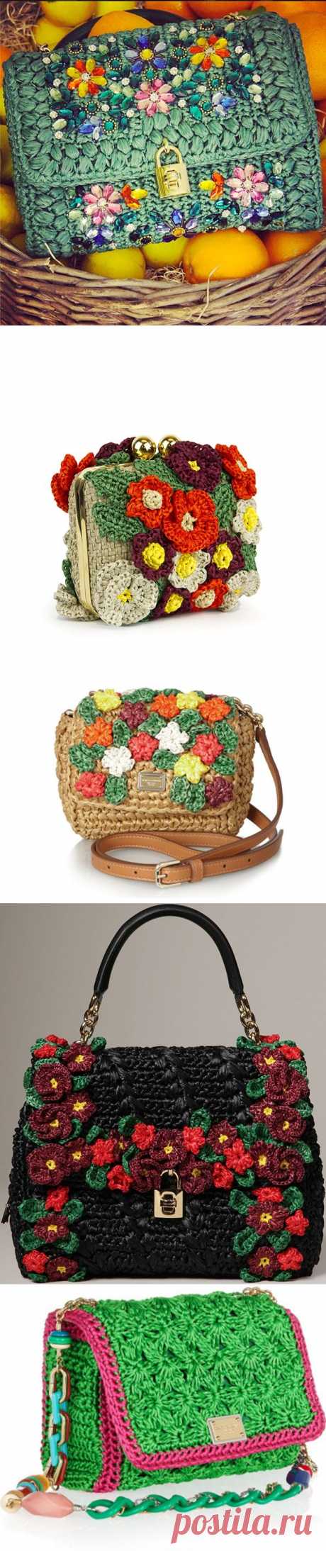 Сумочки, связанные крючком, от Dolce Gabbana — Рукоделие