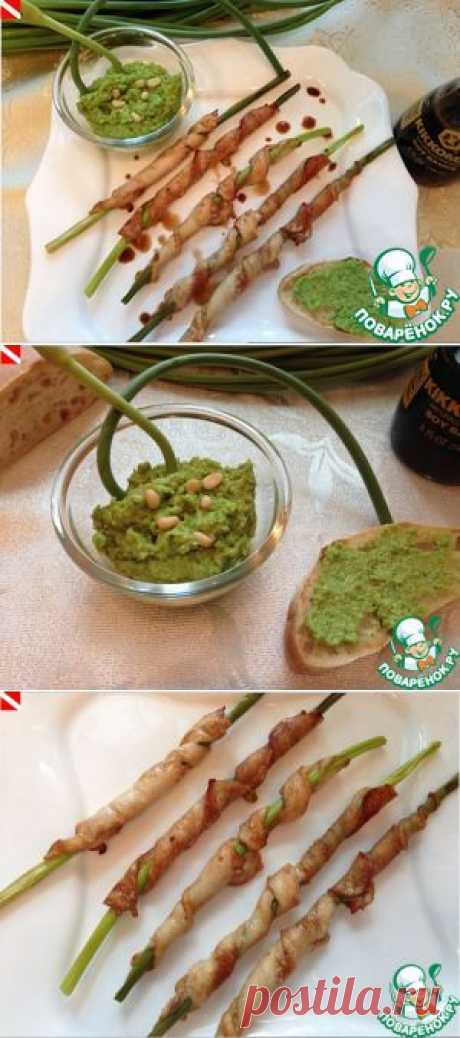 Необычные шашлычки и соус &quot;песто&quot; к мясу - кулинарный рецепт