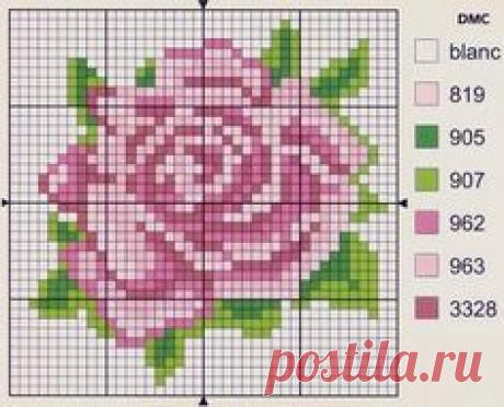 Схема роз для вышивки крестиком бисером