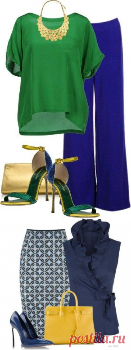 Акцент на синий. Красивые идеи. — Модно / Nemodno